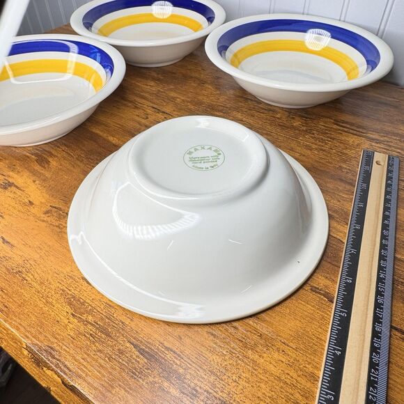 4 MAX4 by MAXAM Italy Coupe Soup Cereal Pasta Salad 8” Bowls Yellow La PRIMULA - Picture 10 of 11